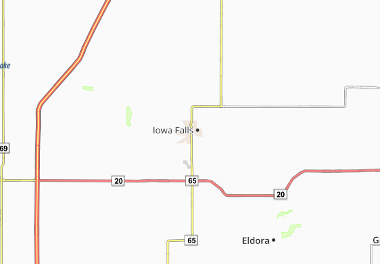 Kaart Plattegrond Iowa Falls