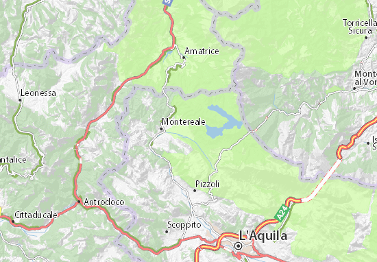 Capitignano Map