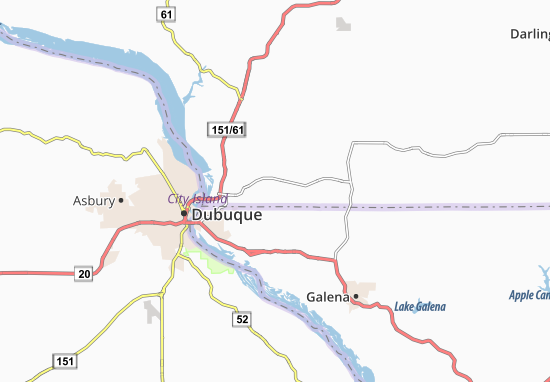 Karte Stadtplan Sinsinawa