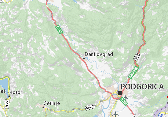 Kaart Plattegrond Danilovgrad
