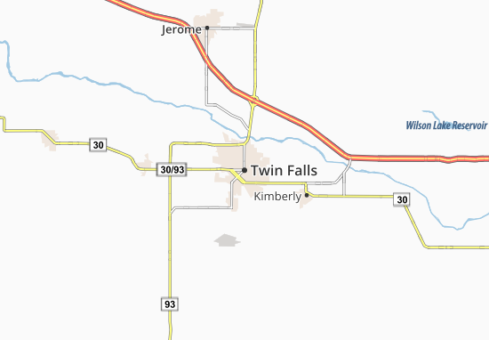Mapa Twin Falls