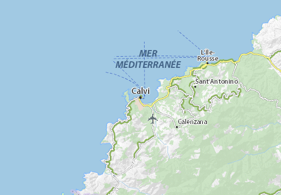 Kaart Plattegrond Calvi
