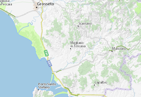 Kaart Plattegrond Magliano in Toscana