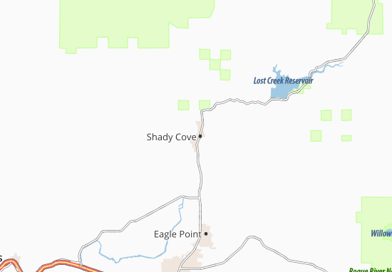 Kaart Plattegrond Shady Cove