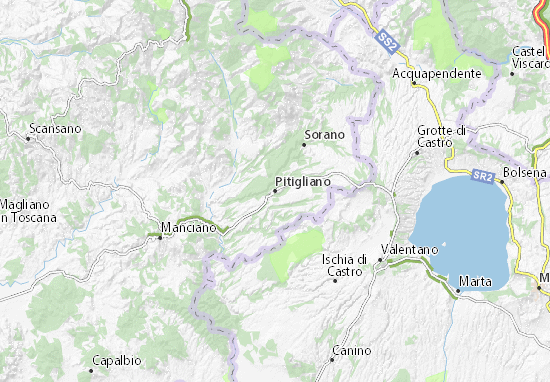Pitigliano Map