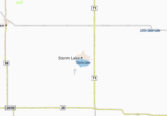 Karte Stadtplan Storm Lake