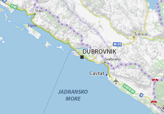 Mapa Dubrovnik