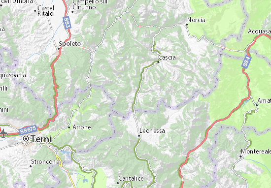 Monteleone di Spoleto Map