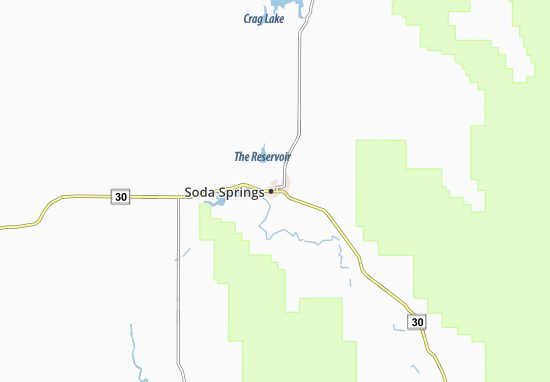 Kaart Plattegrond Soda Springs
