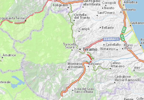 Karte Stadtplan Torricella Sicura
