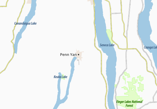 Karte Stadtplan Penn Yan