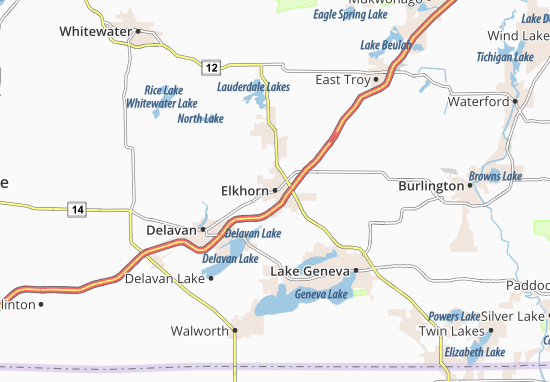 Karte Stadtplan Elkhorn
