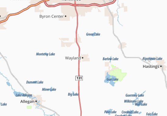 Kaart Plattegrond Wayland