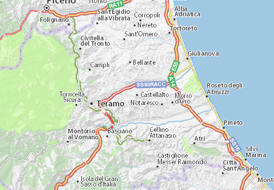 Karte Stadtplan Castellalto