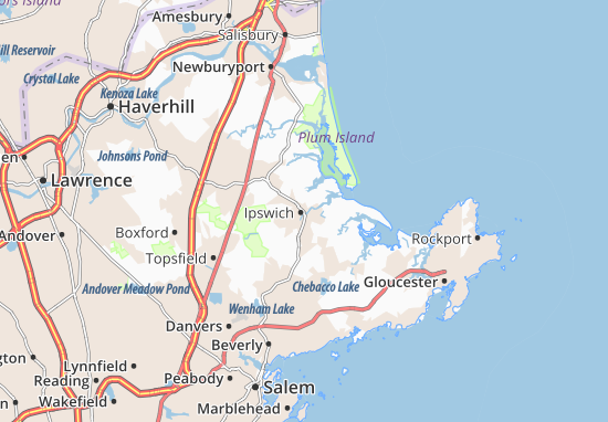 Mapa Ipswich