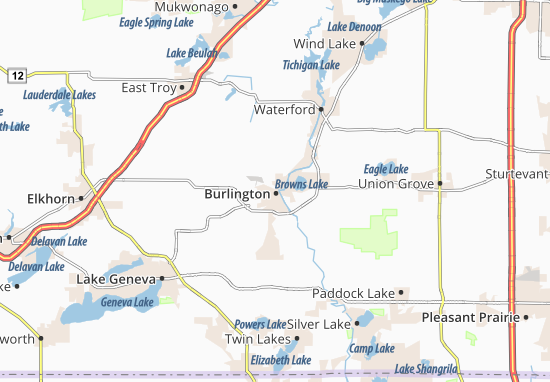 Kaart Plattegrond Burlington