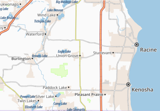 Karte Stadtplan Union Grove