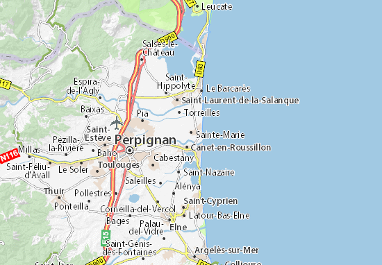 Carte-Plan Sainte-Marie-la-Mer