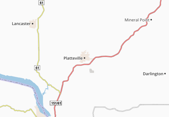 Kaart Plattegrond Platteville