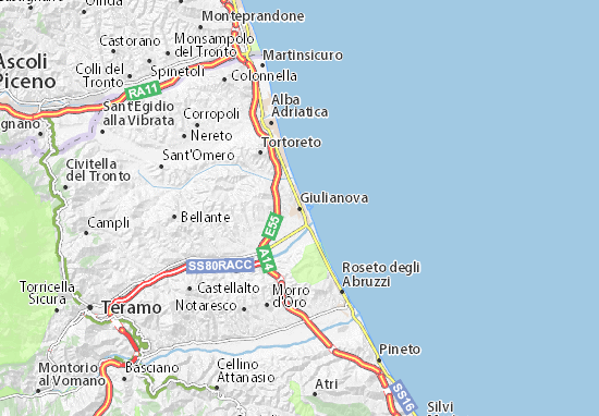 Karte Stadtplan Giulianova