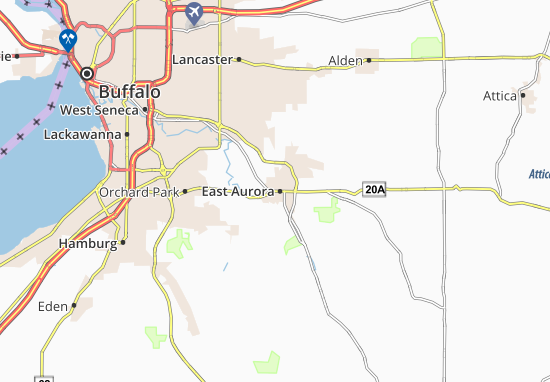 Karte Stadtplan East Aurora
