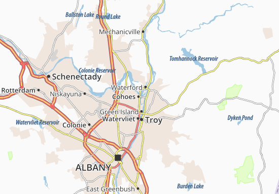 Karte Stadtplan Cohoes