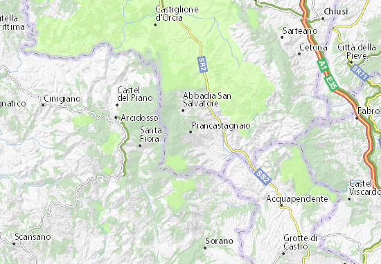 Piancastagnaio Map