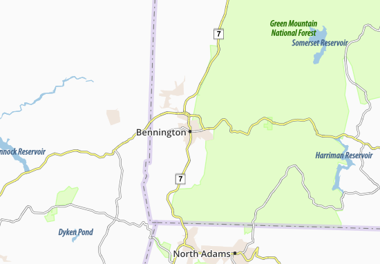 Karte Stadtplan Bennington