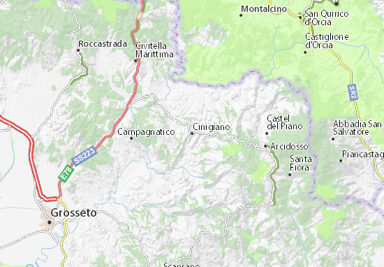 Cinigiano Map