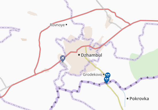 Kaart Plattegrond Dzhambul