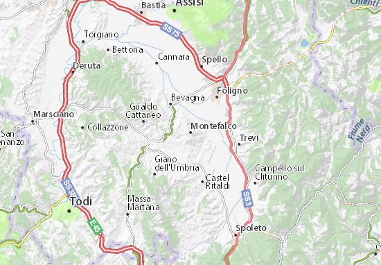 Mapa Montefalco