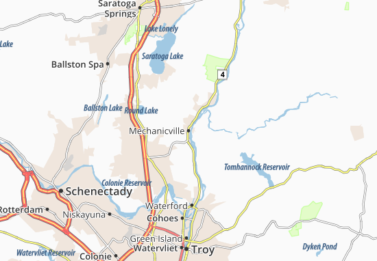 Karte Stadtplan Mechanicville