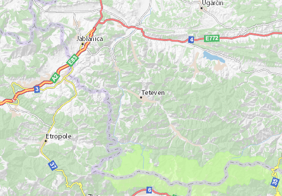 Karte Stadtplan Teteven