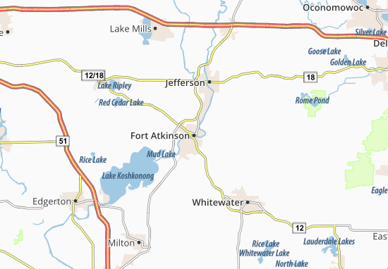 Mapa Fort Atkinson