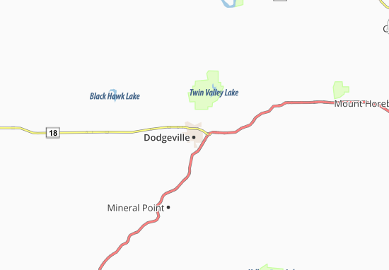 Kaart Plattegrond Dodgeville