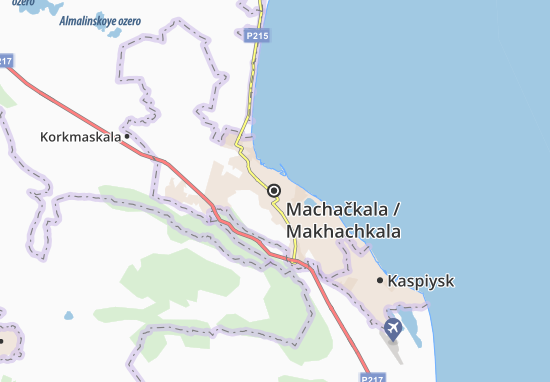 Kaart Plattegrond Machačkala