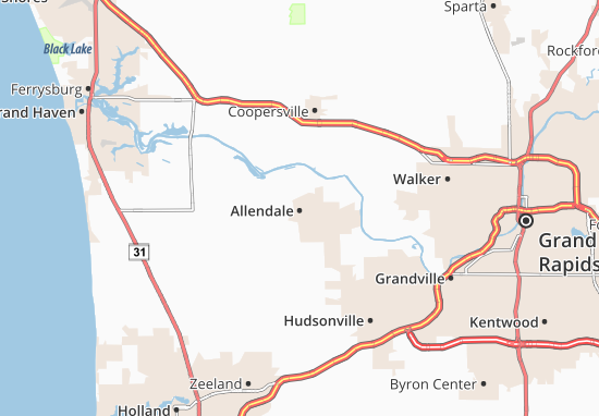 Mapa Allendale