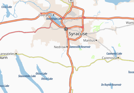 Karte Stadtplan Nedrow