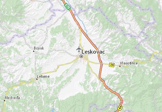 Mapa Leskovac