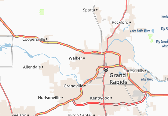 Karte Stadtplan Walker
