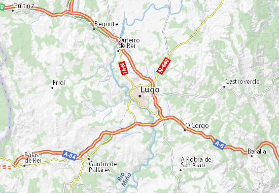 Karte Stadtplan Lugo