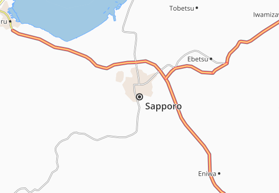Kaart Plattegrond Sapporo