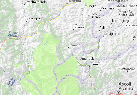 Kaart Plattegrond Sarnano