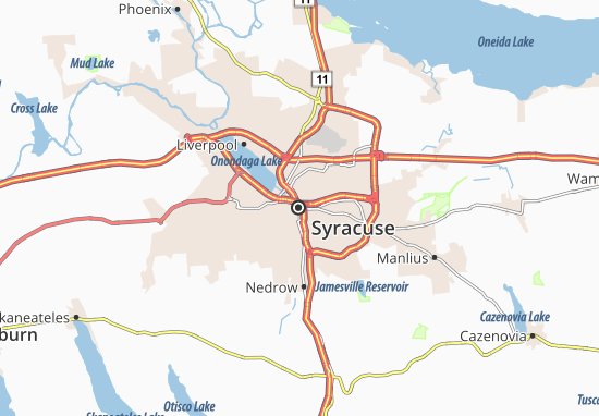 Kaart Plattegrond Syracuse