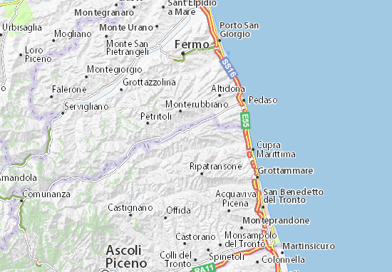 Mapa Montefiore dell&#x27;Aso