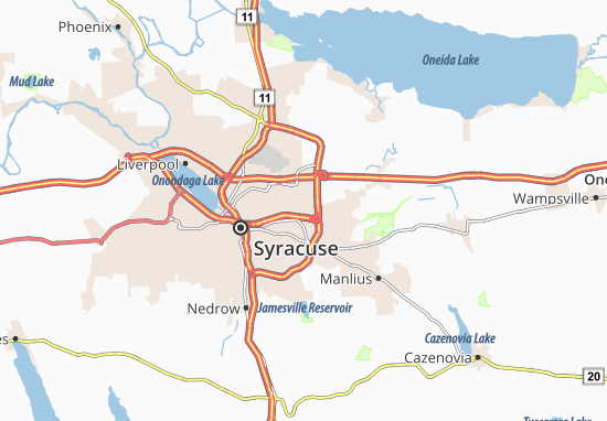 Kaart Plattegrond East Syracuse