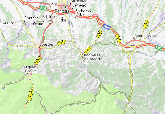 Mapa Bagnères-de-Bigorre