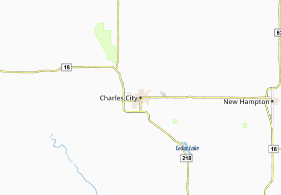 Karte Stadtplan Charles City