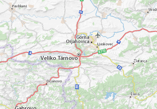 Kaart Plattegrond Veliko Tărnovo