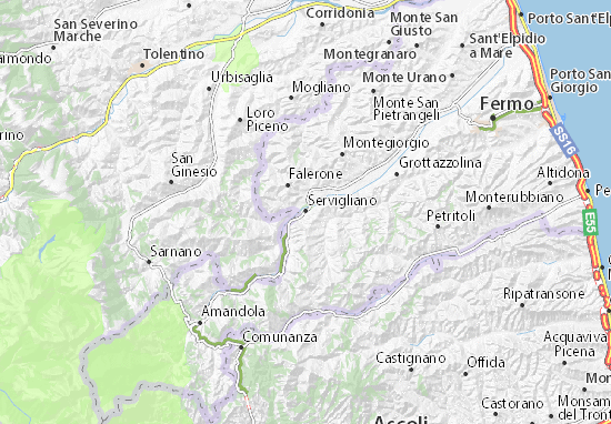 Karte Stadtplan Servigliano